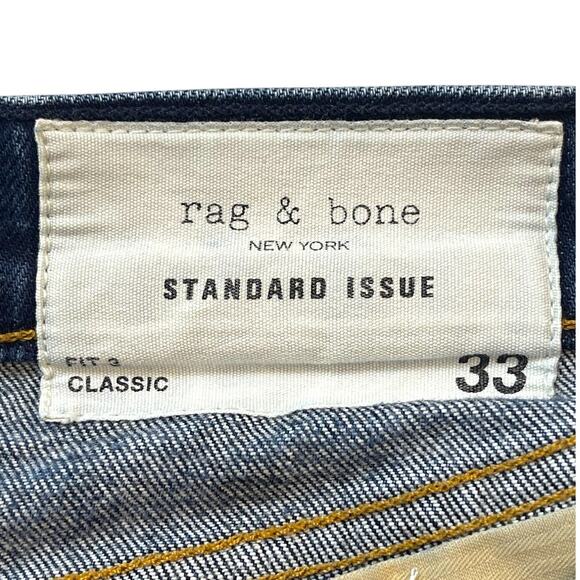 Rag & Bone Men’s Fit 3 Classic Jeans | Size 33 | ACE Wash | Standard Issue - Picture 7 of 11